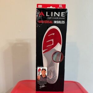 Aline XL Universal Insoles Red and White